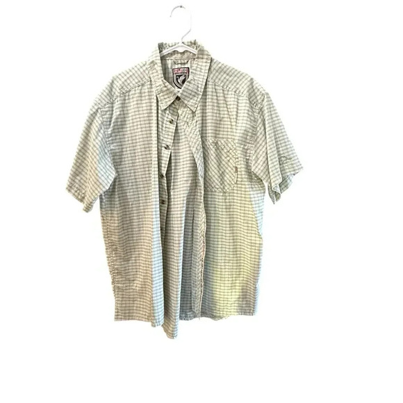 Ducks Unlimited Green Plaid Button-Down Casual Shirt Size L - Picture 1 of 7